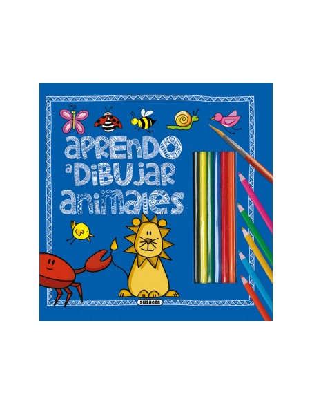 Cuaderno de colorear susaeta aprendo a dibujar animales 32 paginas 23,2x23,5 cm