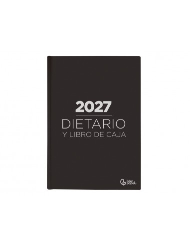 Deitario liderpapel 2027 octavo 120x165mm dia pagina bilingue color negro papel 70gfsc