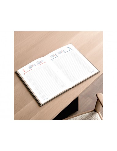 Deitario liderpapel 2027 octavo 120x165mm dia pagina bilingue color negro papel 70gfsc