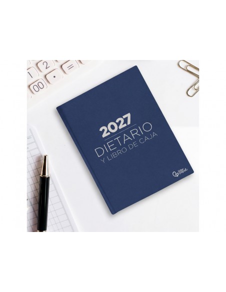 Deitario liderpapel 2027 octavo 120x165mm dia pagina bilingue color negro papel 70gfsc