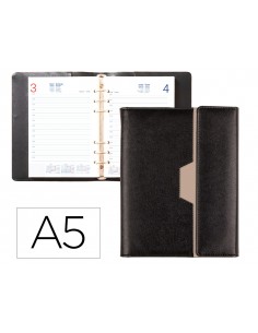 Agenda encuadernada liderpapel 2027 nero 15x21 cm dia pagina bilingue 70g papel fsc