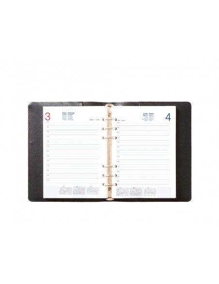Agenda encuadernada liderpapel 2027 nero 15x21 cm dia pagina bilingue 70g papel fsc