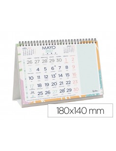 Calendario espiral triangular liderpapel de sobremesa serie joven 2027 180x140 mm papel 128 g con pegatinas