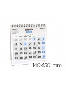 Calendario espiral triangular liderpapel de sobremesa serie clasico 2027 140x150 mm papel 128 g