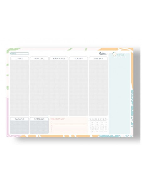 Planning semanal liderpapel teens 2027 297x210 mm con pegatinas papel 104 g