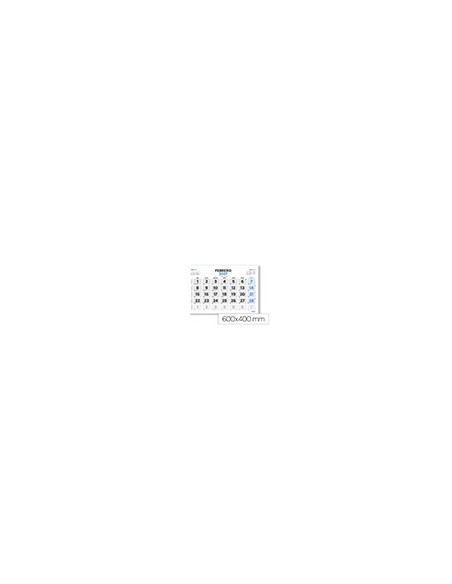 Calendario pared liderpapel clasico 2027 lomo engomado 600x400 mm papel 105 g