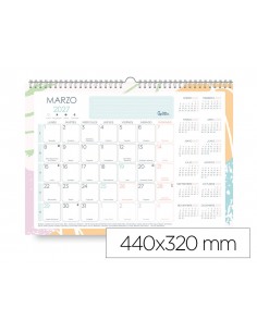 Planning mensual liderpapel teens 2027 440x320 mm con pegatinas lomo engomado papel 128 g