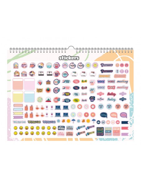 Planning mensual liderpapel teens 2027 440x320 mm con pegatinas lomo engomado papel 128 g Planning mensual liderpapel teens 2027 440x320 mm con pegatinas lomo engomado papel 128 g