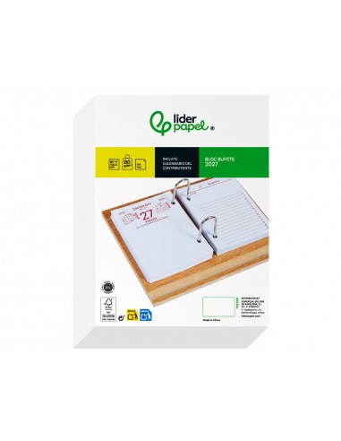 Bloc bufete liderpapel 2027 80x110 mm papel 80 g fsc
