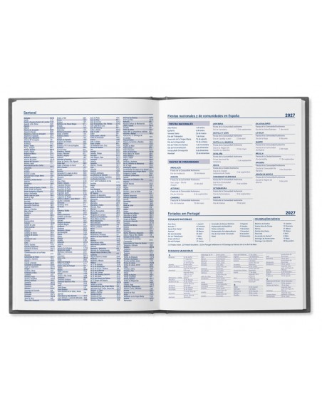 Agenda oficina liderpapel 2027 encuadernada creta dia pagina 170x240 mm bilingue 70g papel fsc turquesa Agenda oficina liderpapel 2027 encuadernada creta dia pagina 170x240 mm bilingue 70g papel fsc turquesa