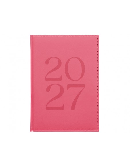 Agenda oficina liderpapel 2027 encuadernada creta dia pagina 170x240 mm bilingue 70g papel fsc rosa Agenda oficina liderpapel 2027 encuadernada creta dia pagina 170x240 mm bilingue 70g papel fsc rosa