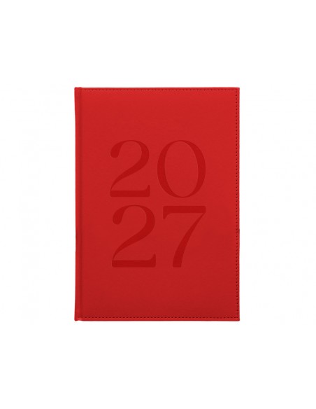 Agenda oficina liderpapel 2027 encuadernada creta dia pagina 170x240 mm bilingue 70g papel fsc rojo Agenda oficina liderpapel 2027 encuadernada creta dia pagina 170x240 mm bilingue 70g papel fsc rojo