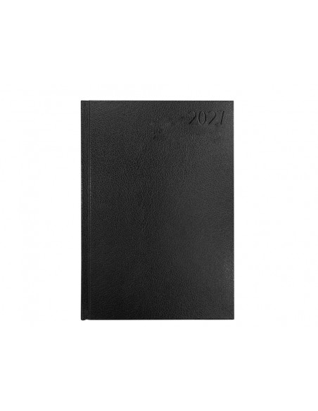 Agenda oficina liderpapel 2027 encuadernada corfu semana vista a4 bilingue 60g papel fsc negro