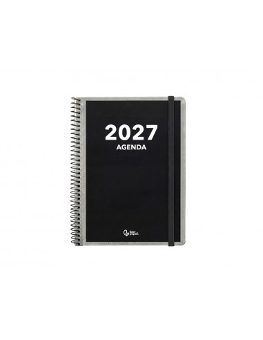 Agenda oficina liderpapel 2027 espiral personalizable semana vista a4 bilingue 70g papel fsc personalizable