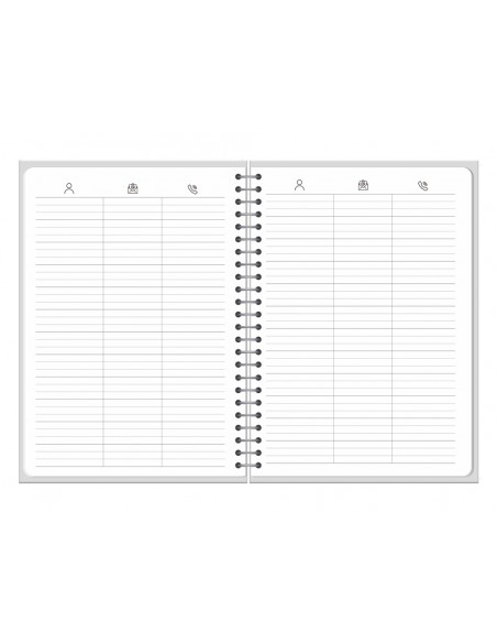 Agenda oficina liderpapel 2027 espiral classic dia pagina a5 bilingue 70g papel fsc malva Agenda oficina liderpapel 2027 espiral classic dia pagina a5 bilingue 70g papel fsc malva