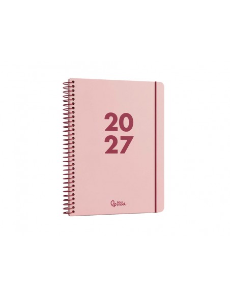 Agenda oficina liderpapel 2027 espiral basic dia pagina a6 bilingue 60g papel fsc rosa Agenda oficina liderpapel 2027 espiral basic dia pagina a6 bilingue 60g papel fsc rosa