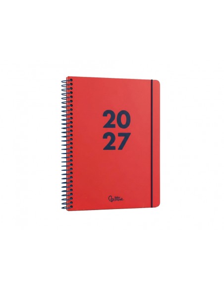 Agenda oficina liderpapel 2027 espiral basic semana vista a5 bilingue 60g papel fsc rojo Agenda oficina liderpapel 2027 espiral basic semana vista a5 bilingue 60g papel fsc rojo