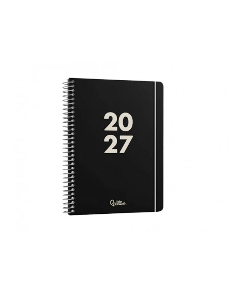 Agenda oficina liderpapel 2027 espiral basic semana vista a5 bilingue 60g papel fsc negro Agenda oficina liderpapel 2027 espiral basic semana vista a5 bilingue 60g papel fsc negro
