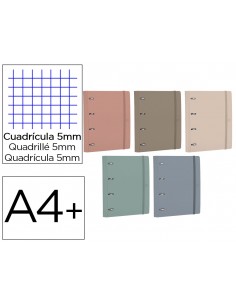 Carpeta anillas oxford europeanbinder forest din a4+ con recambio cuadro 5mm