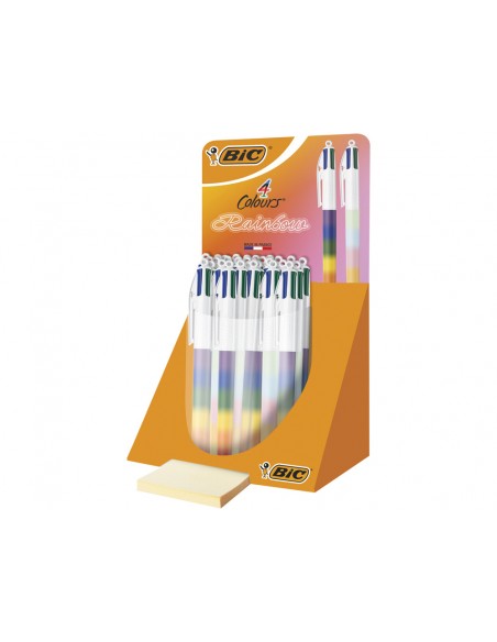Boligrafo bic cuatro colores rainbow punta 1 mm