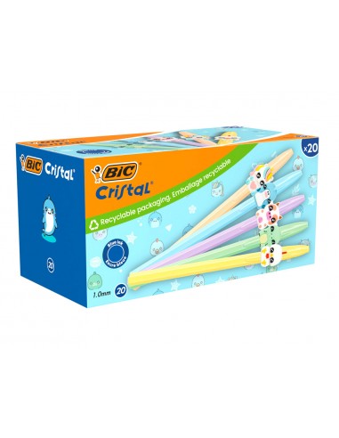 Boligrafo bic cristal figurine punta 1 mm