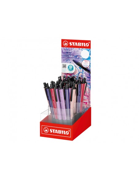 Boligrafo stabilo nature colors wildflower retractil expositor de 38 unidades colores surtidos