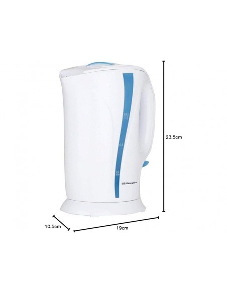 Hervidor de agua orbegozo 900w capacidad 1 litro color blanco