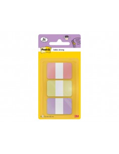 Banderitas separadoras rigidas dispensador post-it index strong 686-3 sun 25,4x38.1 mm pack de 36