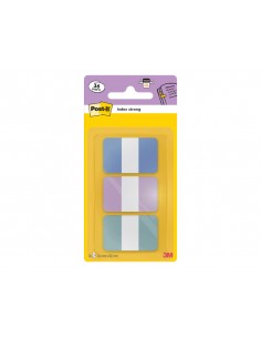 Banderitas separadoras rigidas dispensador post-it index strong 686-3 coast 25,4x38.1 mm pack de 36