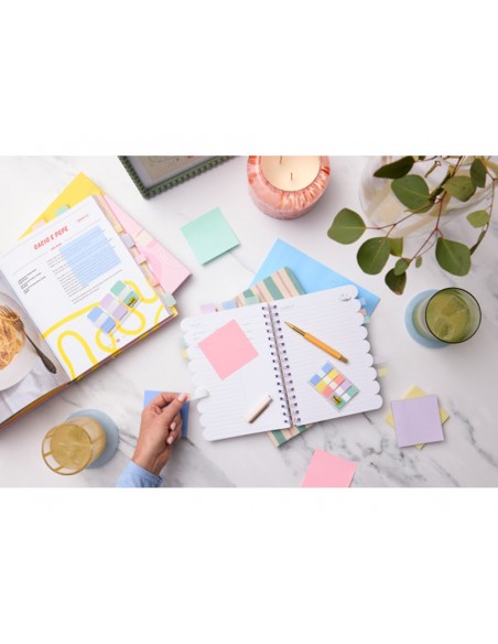 Banderitas separadoras rigidas dispensador post-it index strong 686-3 coast 25,4x38.1 mm pack de 36