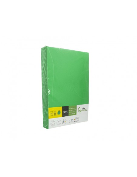 Papel color liderpapel din a3 80 g verde intenso paquete de 500 hojas Papel color liderpapel din a3 80 g verde intenso paquete de 500 hojas
