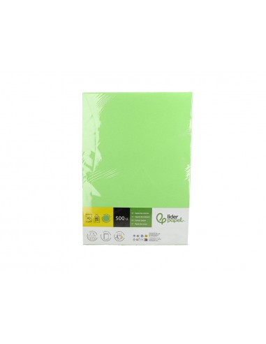 Papel color liderpapel din a3 80 g verde paquete de 500 hojas