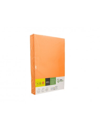 Papel color liderpapel din a3 80 g naranja intenso paquete de 500 hojas
