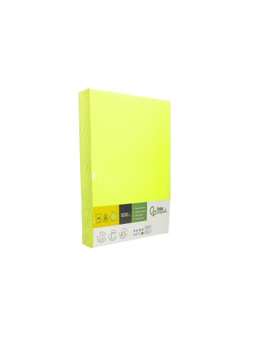 Papel color liderpapel din a3 80 g amarillo neon paquete de 500 hojas