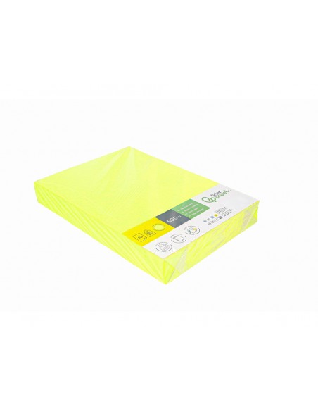 Papel color liderpapel din a3 80 g amarillo neon paquete de 500 hojas