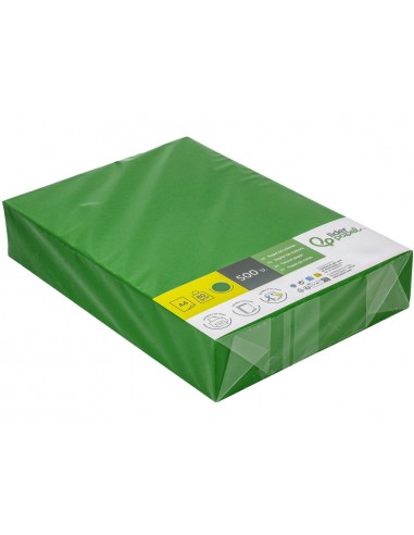 Papel color liderpapel din a4 80 g verde intenso paquete de 500 hojas