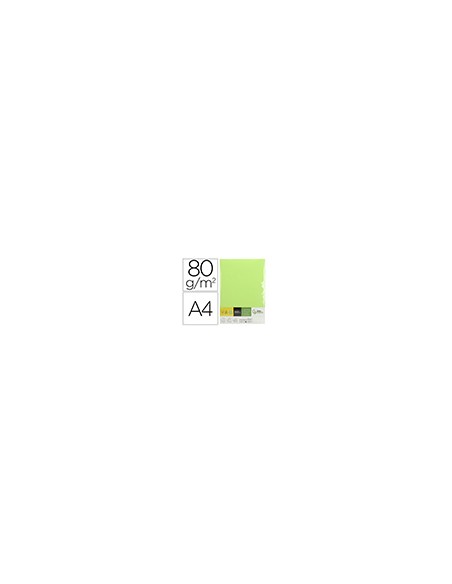 Papel color liderpapel din a4 80 g verde paquete de 500 hojas