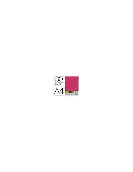 Papel color liderpapel din a4 80 g rosa intenso paquete de 500 hojas