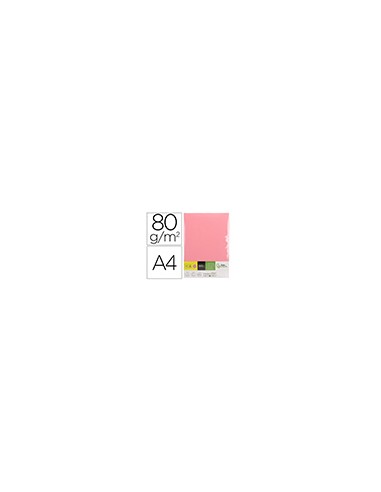 Papel color liderpapel din a4 80 g rosa paquete de 500 hojas