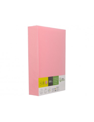 Papel color liderpapel din a4 80 g rosa paquete de 500 hojas