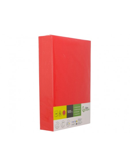 Papel color liderpapel din a4 80 g rojo intenso paquete de 500 hojas Papel color liderpapel din a4 80 g rojo intenso paquete de 500 hojas
