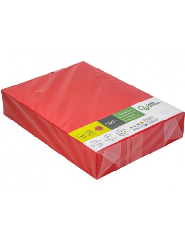 Papel color liderpapel din a4 80 g rojo intenso paquete de 500 hojas