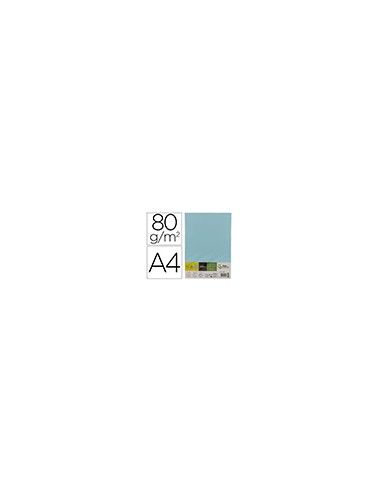 Papel color liderpapel din a4 80 g celeste paquete de 500 hojas