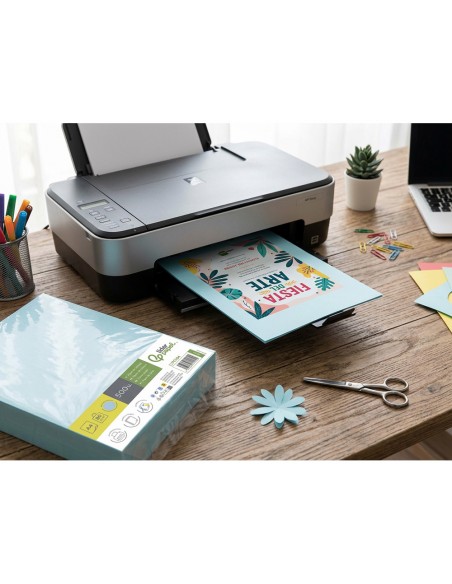 Papel color liderpapel din a4 80 g celeste paquete de 500 hojas