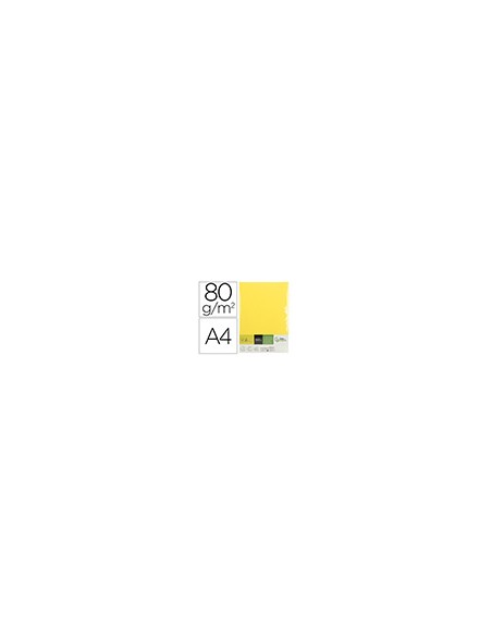 Papel color liderpapel din a4 80 g amarillo paquete de 500 hojas