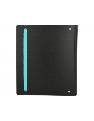 Carpeta con recambio antartik a4 cuadro 5mm foam 4 anillas 35mm mixtas bicolor negro menta