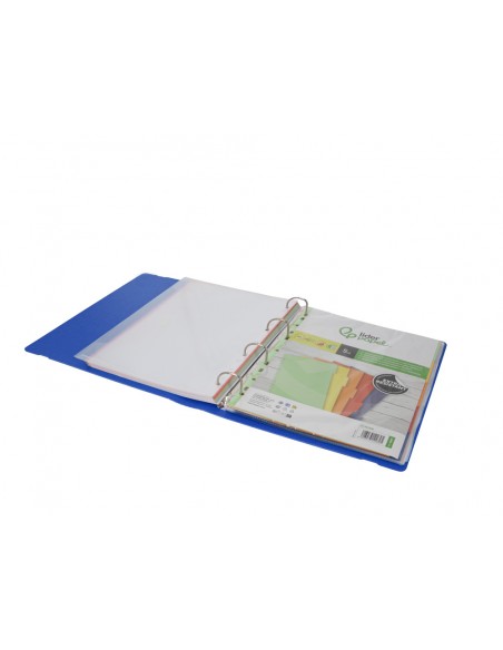 Carpeta con recambio antartik a4 cuadro 5mm foam 4 anillas 35mm mixtas bicolor negro azul Carpeta con recambio antartik a4 cuadro 5mm foam 4 anillas 35mm mixtas bicolor negro azul