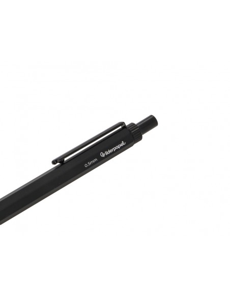 Portaminas liderpapel coleccion 5 con clip y goma punta 0.5 mm negro