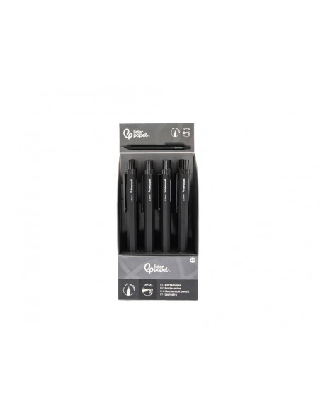 Portaminas liderpapel coleccion 5 con clip y goma punta 0.5 mm negro