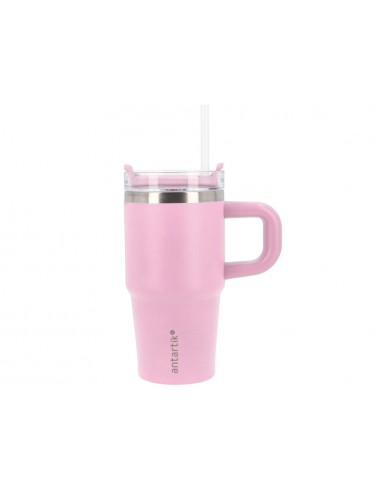 Taza termica asa antartik pulse isotermica tapa hermetica acero inoxidable pajita libre de bpa rosa 570 ml